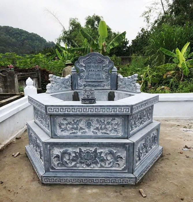 Mẫu mộ lục giác 2 cấp
