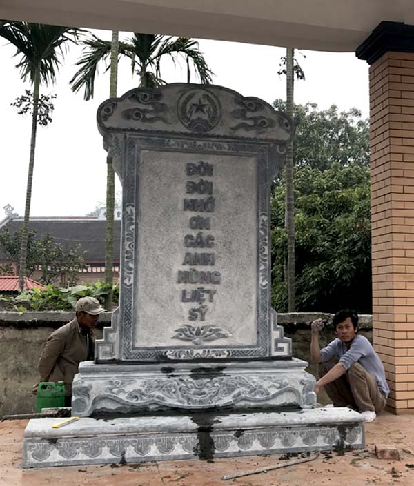 Mẫu bia đá tưởng niệm anh hùng liệt sỹ