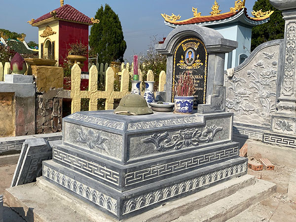 mộ đá xanh đen - kiểu mái vòm